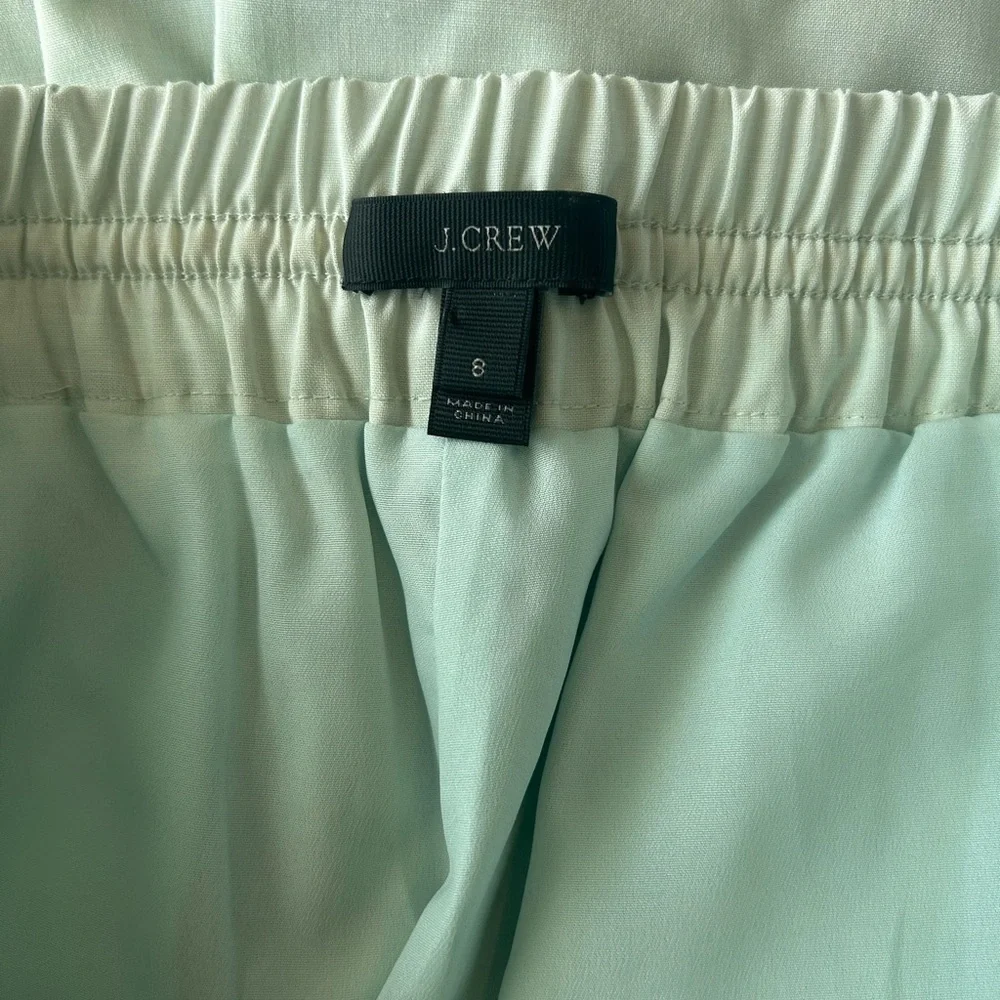 J Crew Seafoam Harlow Drapey Pants Mint Green Drawstring 6